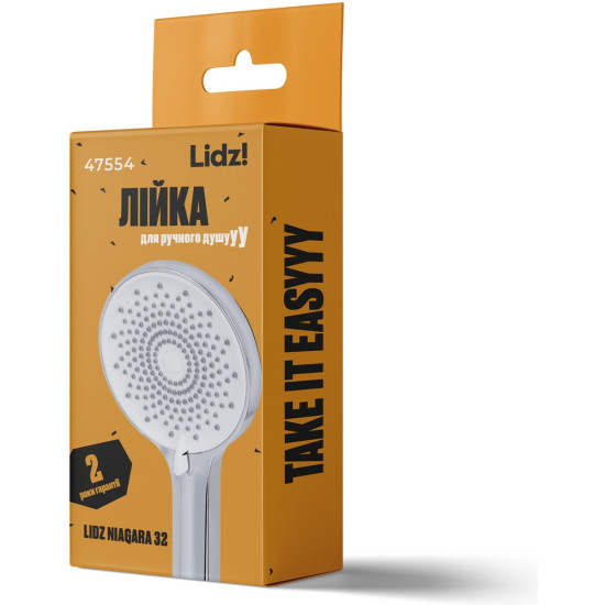 Лейка для ручного душа Lidz Niagara 32 120 мм округлая LDNIA32CRM47554 Chrome