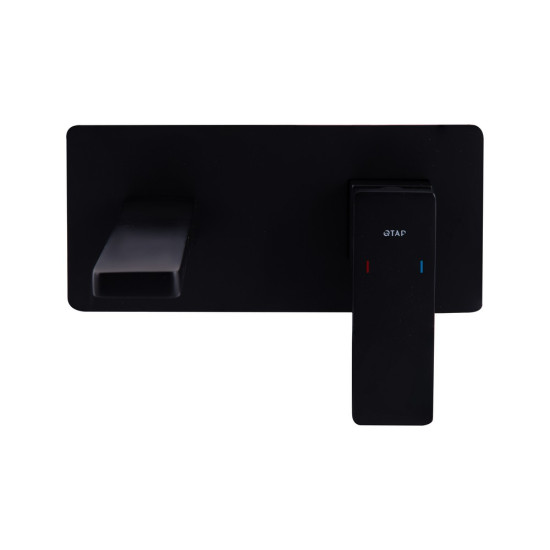 Смеситель для раковины Qtap Gemini скрытого монтажа QTGEM273BLM45694 Black Matt