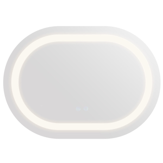 Зеркало Qtap Gemini 650х900 с LED-подсветкой Touch, с антизапотеванием, с диммером, рег. темп. цвета (3000-6500K) QT2578R6590