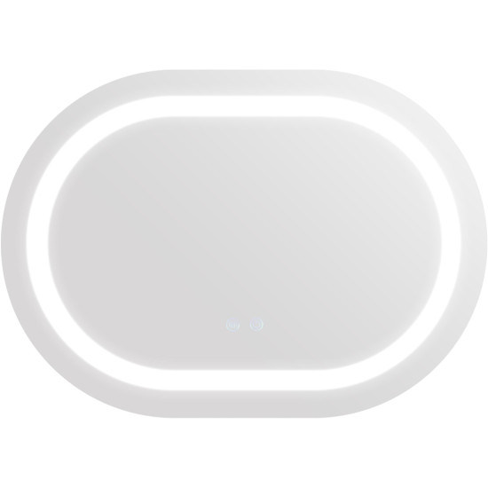 Дзеркало Qtap Gemini 600х800 з LED-підсвічуванням Touch, з антизапотіванням, з димером, рег. темп. кольору (3000-6500K) QT2578R6080