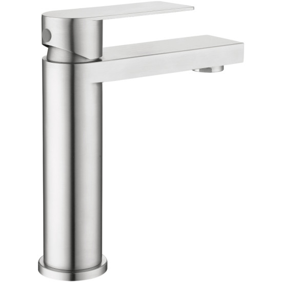 Змішувач для раковини низький Lidz Nexus 001F (k35) LDNEX001FNKS49184 Nickel