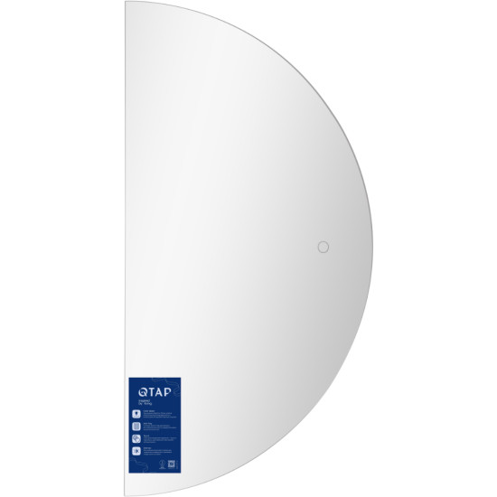 Дзеркало Qtap Taurus HR800 з LED-підсвічуванням Touch, з антизапотіванням, з димером, рег. темп. кольору (3000-6500K) QTTAUHR800