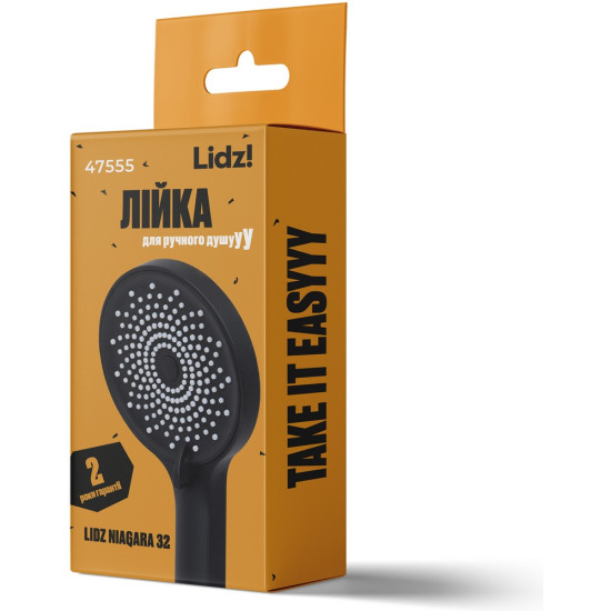 Лейка для ручного душа Lidz Niagara 32 120 мм округлая LDNIA32BLM47555 Matt Black