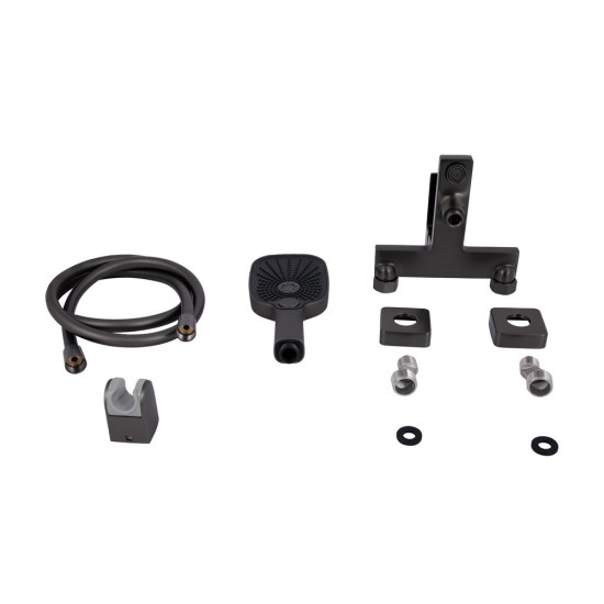 Смеситель для ванны Qtap Gemini (c душевым гарнитуром) QTGEM259GMB45684 Gunmetal Black PVD