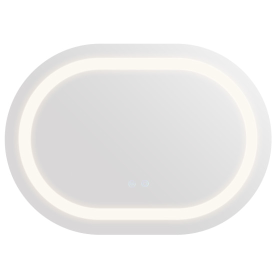 Зеркало Qtap Gemini 600х800 с LED-подсветкой Touch, с антизапотеванием, с диммером, рег. темп. цвета (3000-6500K) QT2578R6080