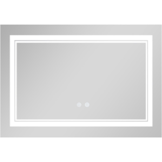 Дзеркало Qtap Cardinal (CA1) 800х600 з LED-підсвічуванням Touch, з антизапотіванням, з димером, рег. темп. кольору (3000-6500K) QT0478C8060