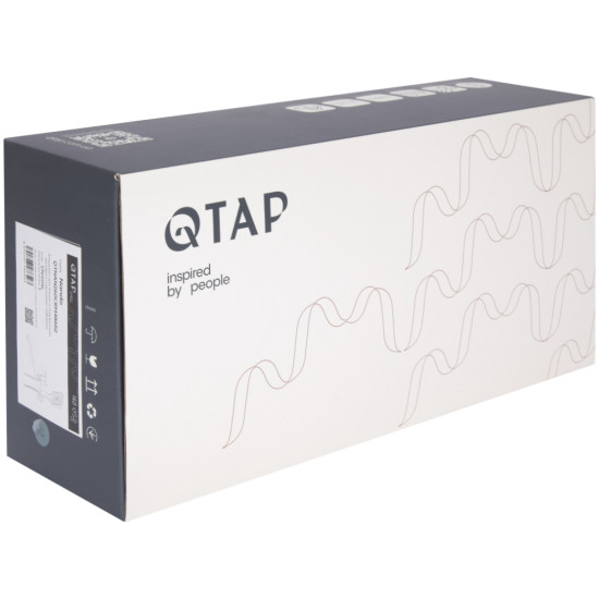 Смеситель для ванны Qtap Nando с длинным поворотным изливом и душевым гарнитуром QTNAN260CRM48652 Chrome