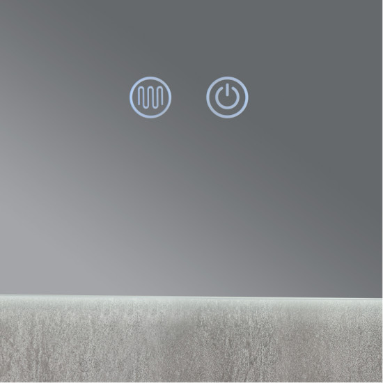 Дзеркало Qtap Taurus (TA2) 1200×800 мм з LED-підсвічуванням Touch, з антизапотіванням, з димером, рег. темп. кольору (3000-6500K) QTTAU120080048960