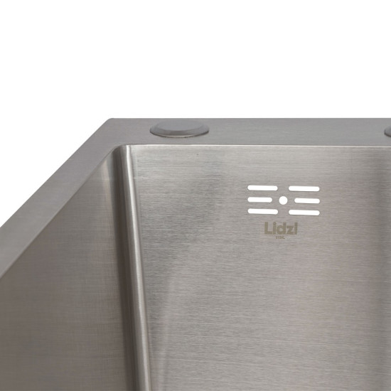 Мойка для кухни интегрированная Lidz Handmade H6350R крыло справа (LDH6350BRUR45587) Brushed Steel 3,0/1,0 мм