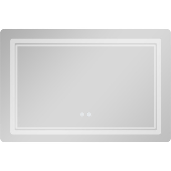 Дзеркало Qtap Cardinal (CA2) 800х600 з LED-підсвічуванням Touch, з антизапотіванням, з димером, рег. темп. кольору (3000-6500K) QT0478C806048457