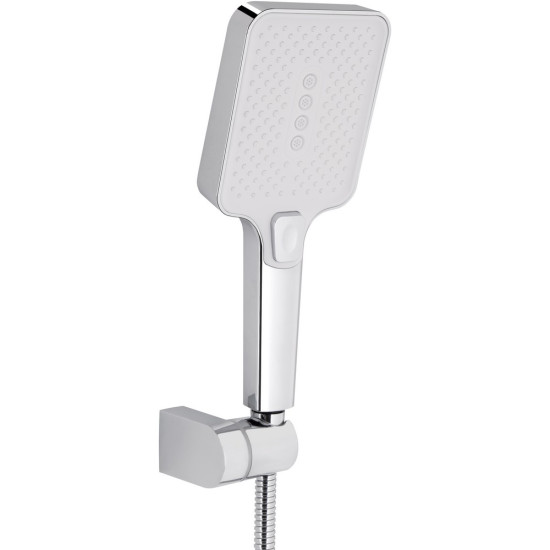 Смеситель для ванны Qtap Swan Cascada с поворотным изливом (c душевым гарнитуром) QTSWA260CRW45569 Chrome/White