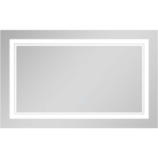 Дзеркало Qtap Cardinal (CA1) 700х500 з LED-підсвічуванням Touch, з антизапотіванням, з димером, рег. темп. кольору (3000-6500K) QT0478C5070