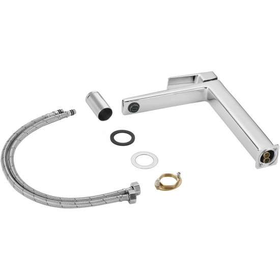 Змішувач латунний для раковини Lidz Orion 001FH високий (k25) LDORI001FHCRM48096 Chrome