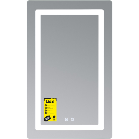 Дзеркало Lidz Kubis (KU2) 500х800 з LED-підсвічуванням Touch, з антизапотіванням, з димером, рег. яскравості LD78LF936508048448