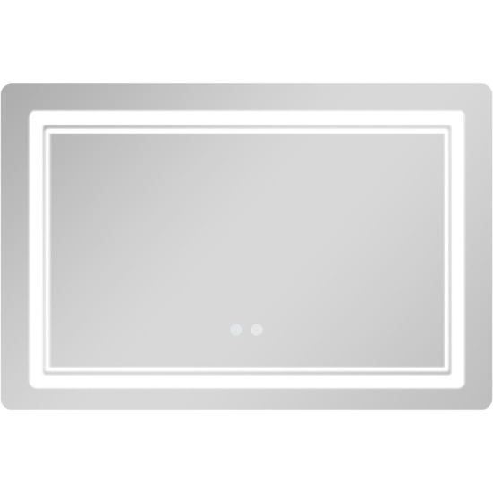 Дзеркало Qtap Cardinal (CA2) 800х600 з LED-підсвічуванням Touch, з антизапотіванням, з димером, рег. темп. кольору (3000-6500K) QT0478C806048457