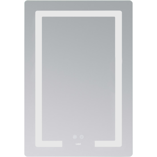 Дзеркало Lidz Kubis (KU2) 600х800 з LED-підсвічуванням Touch, з антизапотіванням, з димером, рег. яскравості LD78LF937608048449