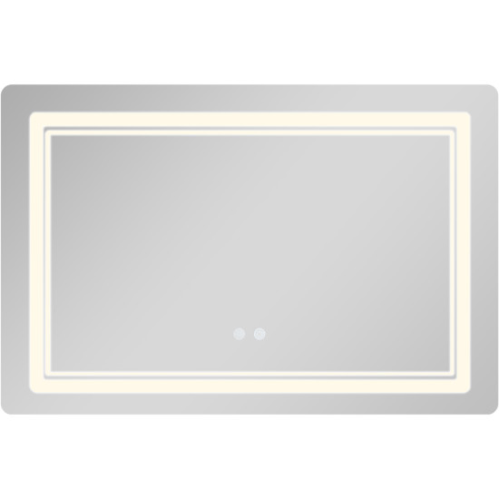 Дзеркало Qtap Cardinal (CA2) 800х600 з LED-підсвічуванням Touch, з антизапотіванням, з димером, рег. темп. кольору (3000-6500K) QT0478C806048457