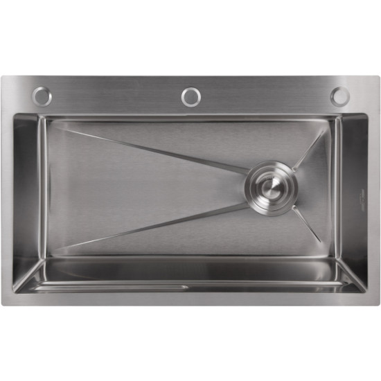 Мийка для кухні інтегрована Lidz Handmade H7545 Brushed Steel 3,0/1,0 мм LDH7545BRU49457