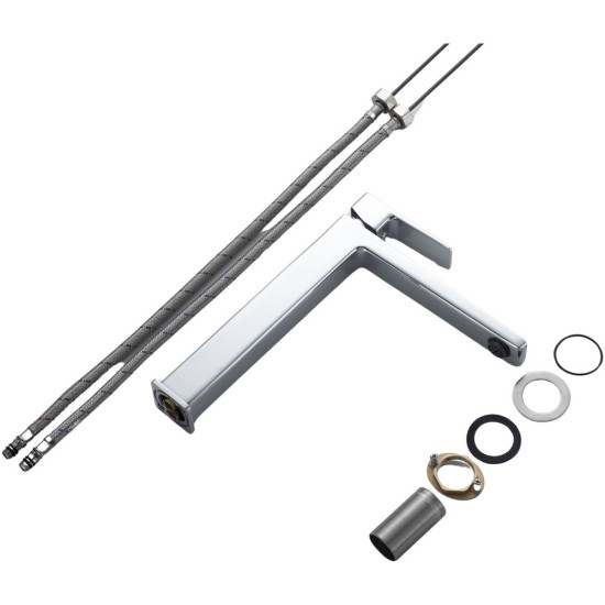 Змішувач латунний для раковини Lidz Orion 001FH високий (k25) LDORI001FHCRM48096 Chrome