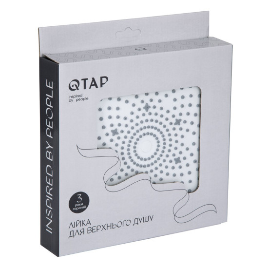 Лейка для верхнего душа Qtap Hlavova D 230 мм округлая QTHLA107CRM45787 Chrome/White