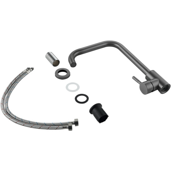 Змішувач для кухні Lidz Aria 015F1 (k35) LDARI015F1GRP49558 Graphite