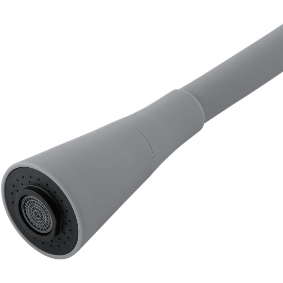 Змішувач для кухні Lidz Aria 015F31 (k35) з гнучким виливом LDARI015F31GGRP49567 Graphite/Grey