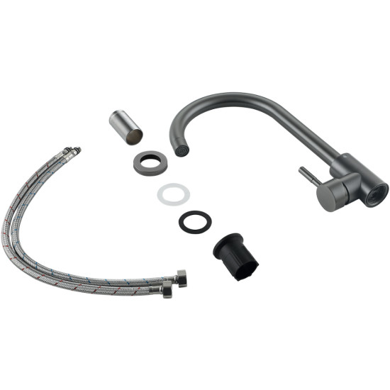 Змішувач для кухні Lidz Aria 015F (k35) LDARI015FGRP49559 Graphite