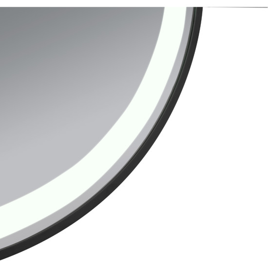 Зеркало Qtap Gemini 800х700 с LED-подсветкой Touch, с антизапотеванием, с диммером, рег. темп. цвета (3000-6500K) QT2578R8072B