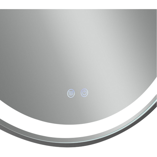 Дзеркало Qtap Gemini 800х700 з LED-підсвічуванням Touch, з антизапотіванням, з димером, рег. темп. кольору (3000-6500K) QT2578R8072B