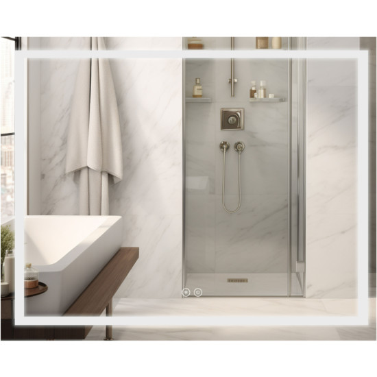 Дзеркало Qtap Mideya (DC-F614) 1000х800 з LED-підсвічуванням Touch, з антизапотіванням, димером QT2078F614W