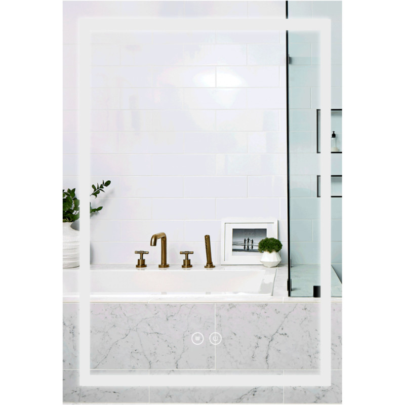 Дзеркало Qtap Mideya (DC-F936) 500х800 з LED-підсвічуванням Touch, з антизапотіванням, димером QT2078F936W