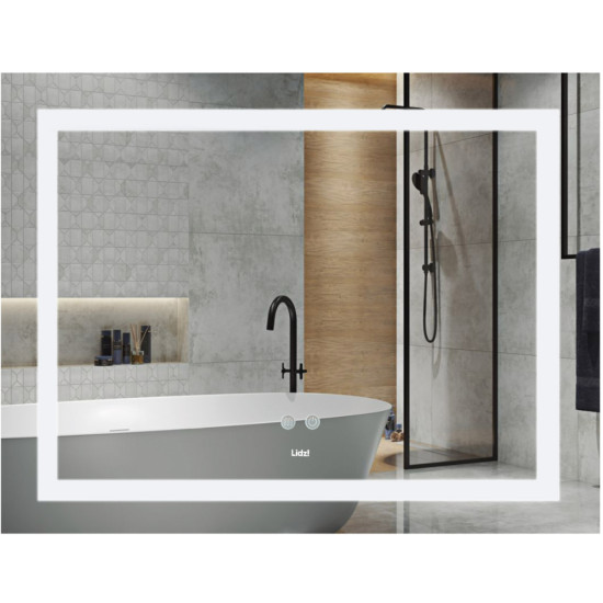 Зеркало Lidz Kubis 1000х800 с LED-подсветкой Touch, с антизапотеванием, с диммером, рег. яркости LD78LF61410080