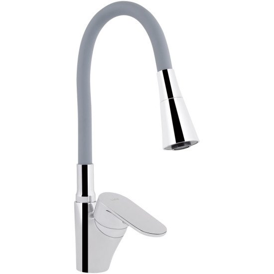 Смеситель для кухни Lidz Tani 007F3 с гибким изливом (k40) LDTAN007F3GCR31869 Grey / Chrome