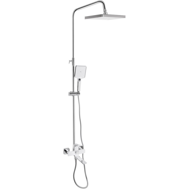 Душова система універсальна Qtap Presto на три споживача (з виливом) QTPRE111CRW45580 Chrome/White