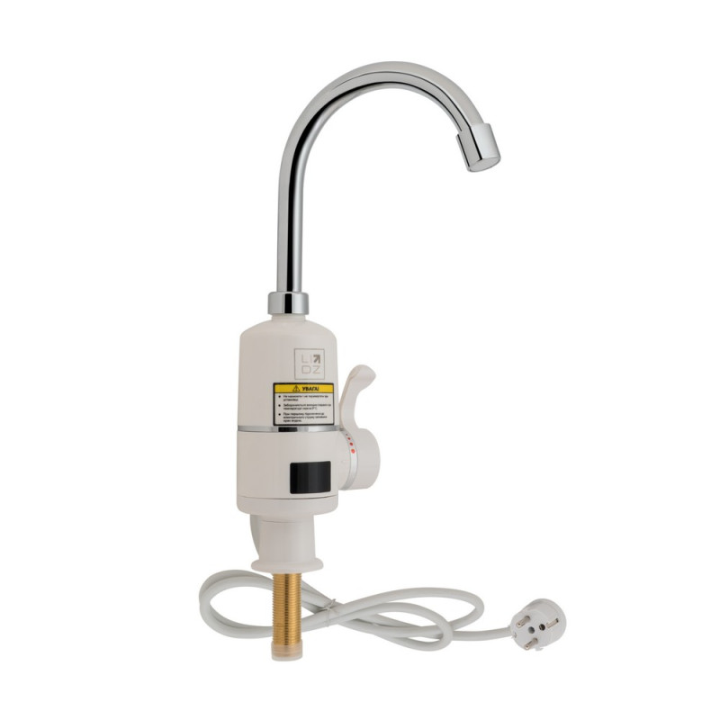 Проточний кран для кухні Lidz Warm 056 LDWAR056WCR24984 White / Chrome