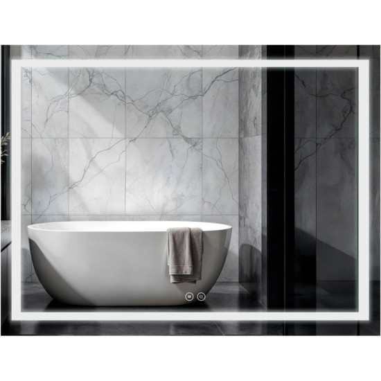 Дзеркало Qtap Mideya (DC-F613) 700х500 з LED-підсвічуванням Touch, з антизапотіванням, димером QT2078NCF7050W