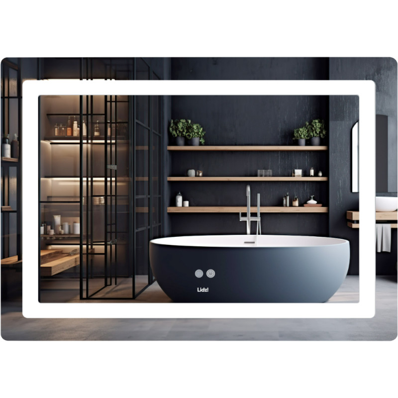 Дзеркало Lidz Kubis (KU2) 1000х800 з LED-підсвічуванням Touch, з антизапотіванням, з димером, рег. яскравості LD78LF6141008048450