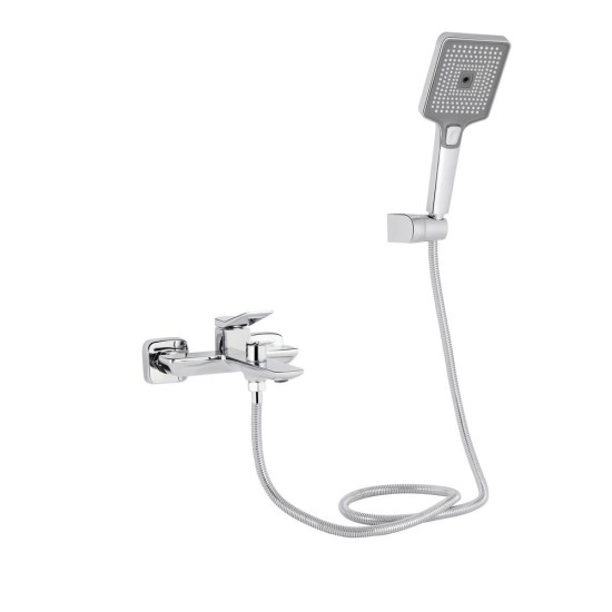 Смеситель для ванны Qtap Presto (c душевым гарнитуром) QTPRE259CRM45574 Chrome