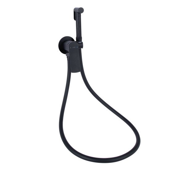 Набор для гигиенического душа Qtap Slavonice округлый QTSLA262BLM45917 Black Matt