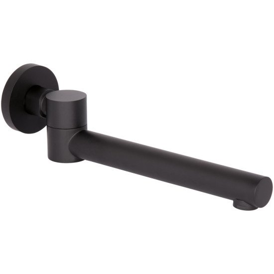 Излив для систем скрытого монтажа Qtap Vytok 240 мм округлый QTVYT246BLM45935 Black Matt