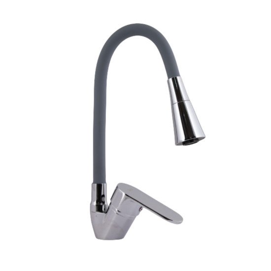 Смеситель для кухни Lidz Tani 008F3 с гибким изливом (k40) LDTAN008F3GCR39507 Grey / Chrome