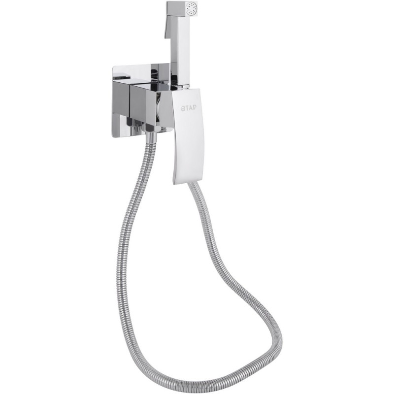 Набор для гігієнічного душу Qtap Swan Cascada прямокутний QTSWA262CRM45567 Chrome