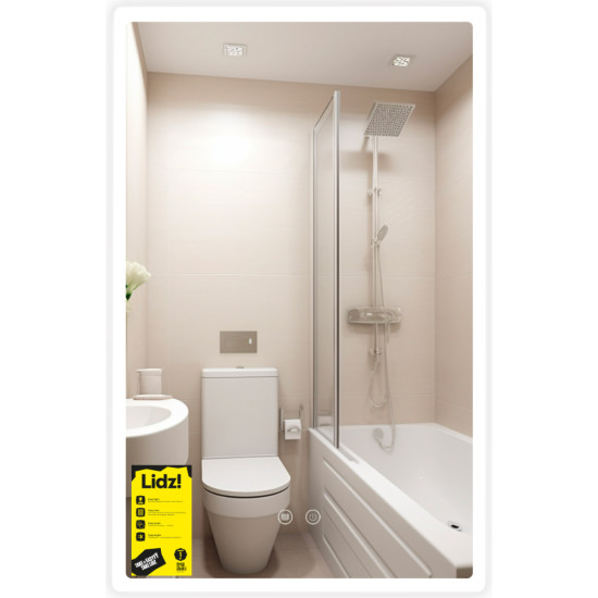 Дзеркало Lidz Orion (OR2) 500х800 з LED-підсвічуванням Touch, з антизапотіванням, з димером, рег. яскравості LDOR50080049291