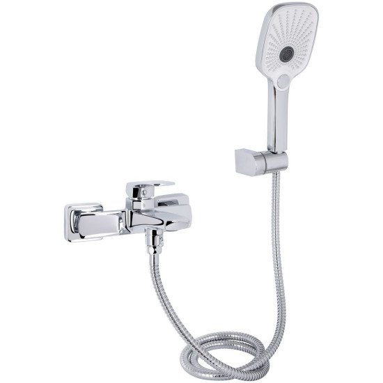 Смеситель для ванны Qtap Tern (c душевым гарнитуром) QTTER259CRM47586 Chrome