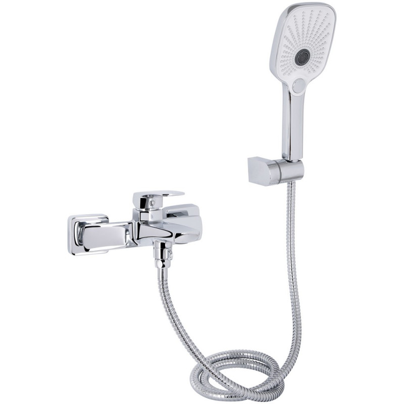 Змішувач для ванни Qtap Tern (c душевым гарнитуром) QTTER259CRM47586 Chrome