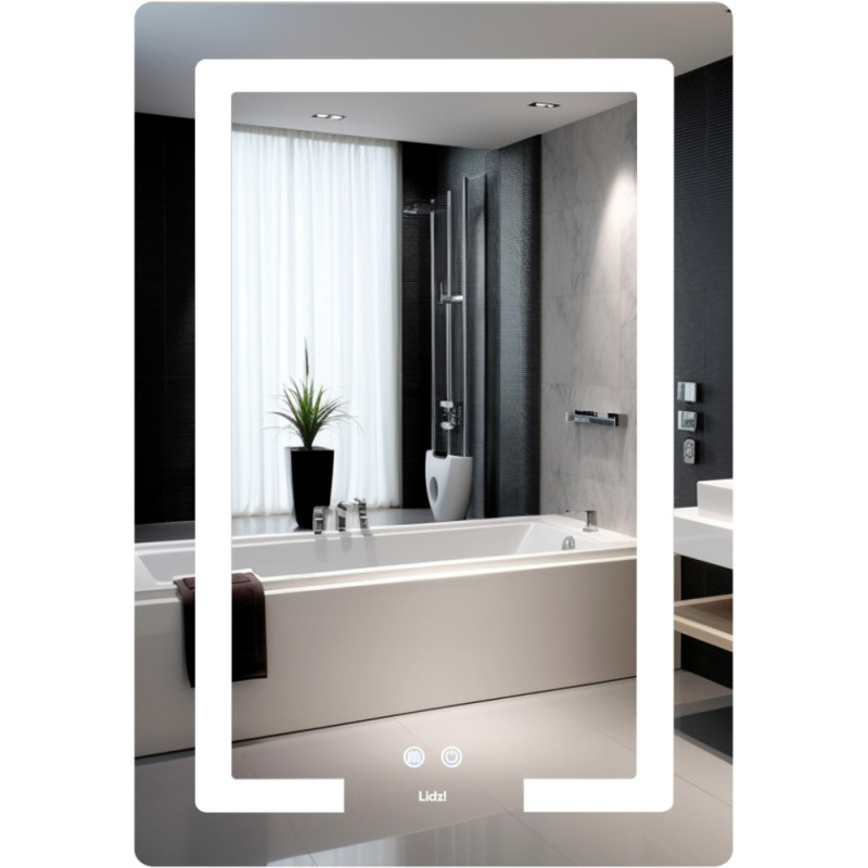 Дзеркало Lidz Kubis (KU2) 600х800 з LED-підсвічуванням Touch, з антизапотіванням, з димером, рег. яскравості LD78LF937608048449