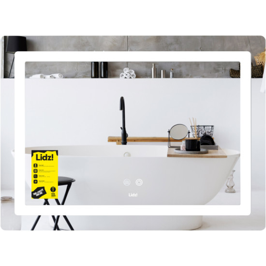 Дзеркало Lidz Kubis (KU2) 700х500 з LED-підсвічуванням Touch, з антизапотіванням, з димером, рег. яскравості LD78LF90448486