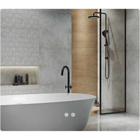 Дзеркало Qtap Taurus (TA2) 1000×800 мм з LED-підсвічуванням Touch, з антизапотіванням, з димером, рег. темп. кольору (3000-6500K) QTTAU100080048957