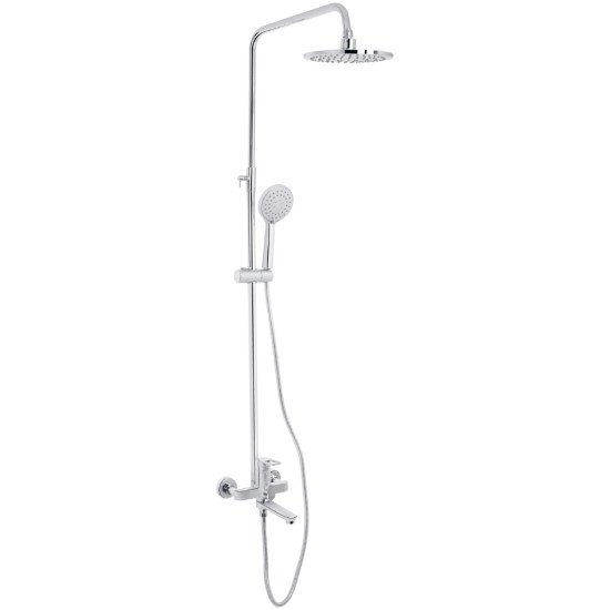 Душевая система универсальная Lidz Latwa 1031 на три потребителя (с изливом) (k35) Chrome LDLAT1031CRM48993
