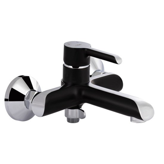 Набор 2в1 Qtap Grand (c душевым гарнитуром) QTGRABCR006 Chrome/Black + Qtap Grand QTGRABCR001F Chrome/Black